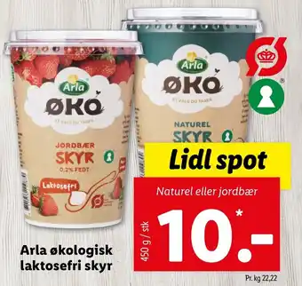 Lidl Arla Økologisk Laktosefri Skyr 450g tilbud