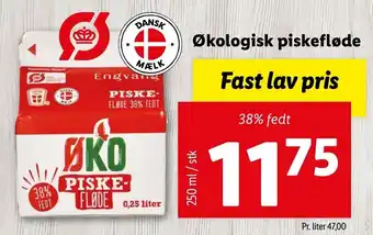 Lidl Økologisk Piskefløde 250ml tilbud
