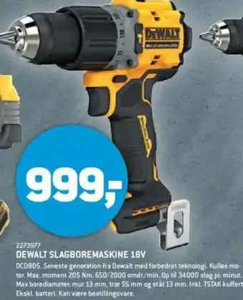 XL-BYG Dewalt Slagboremaskine 18V 2273977 tilbud