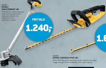 XL-BYG Dewalt Græstrimmer 18V 2093813, Dewalt Hækkeklipper 18V 2093809 tilbud