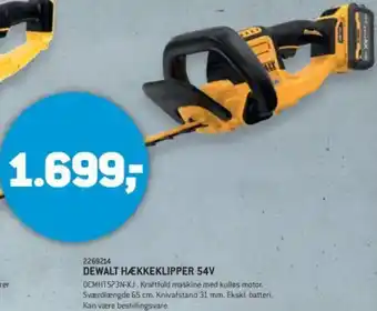 XL-BYG Dewalt Hækkeklipper 54V 2269214 tilbud