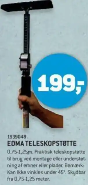 Edma Teleskopstøtte 0,75-1,25 meter 1939048