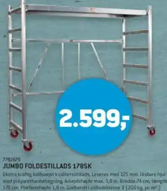 XL-BYG Jumbo Foldestillads 178SK 125 mm. 7782675 tilbud