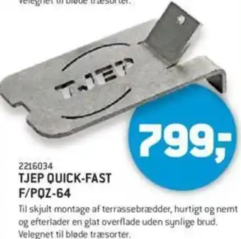 XL-BYG Tjep Quick-Fast F/PQZ-64 2216034 tilbud