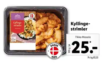 Lidl Kyllingestrimler 300g tilbud