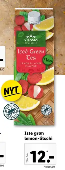 Lidl Iste Grøn Lemon-Litschi 2L tilbud