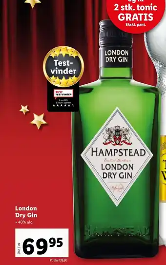 Lidl London Dry Gin 50cl tilbud