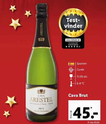 Lidl Cava Brut 75cl tilbud