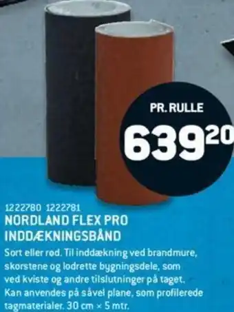 XL-BYG Nordland Flex Pro Inddækningsbånd 30 cmx 5 mtr. 1222780 1222781 tilbud