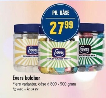 Otto Duborg Evers bolcher tilbud