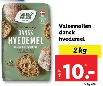 Lidl Valsemøllen Dansk Hvedemel 2 Kg tilbud