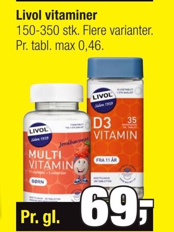 Calle Livol vitaminer tilbud