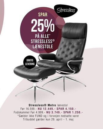 Ilva Stressless® Metro lænestol tilbud