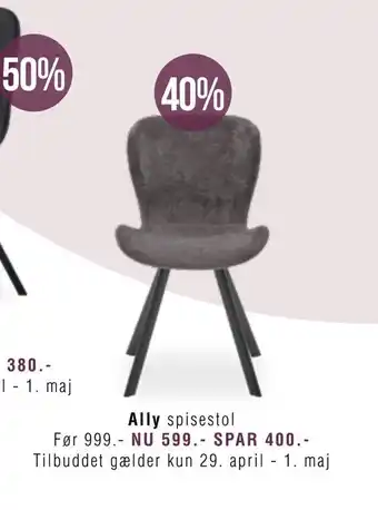 Ilva Ally spisestol tilbud