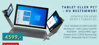 Lenovo ideapad duet 3 tablet pc