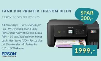 EDB Center EPSON ECOTANK ET-2825 tilbud