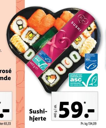 Lidl Sushi- hjerte tilbud