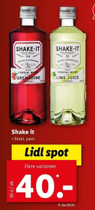 Lidl Shake It 50cl tilbud