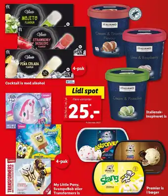 Lidl Cocktail is Med Alkohol, Italiensk Inspireret is, My Little Pony, Premier is Bæger tilbud