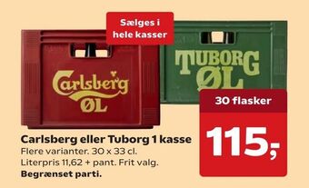 Dagli'Brugsen Carlsberg eller Tuborg 1 kasse tilbud