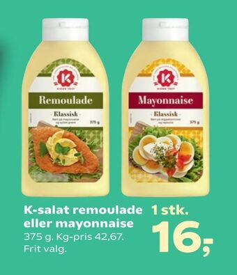 Dagli'Brugsen K-salat remoulade eller mayonnaise tilbud