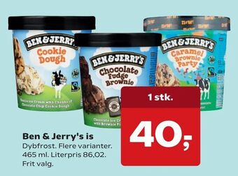 Dagli'Brugsen Ben & Jerry's is tilbud