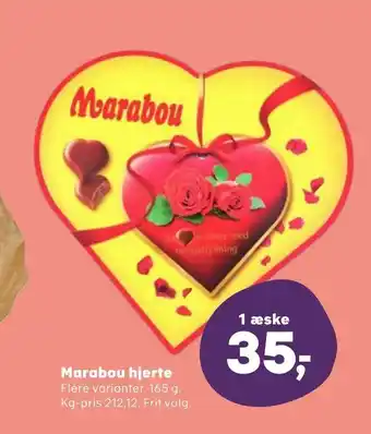 Kvickly Marabou hjerte tilbud