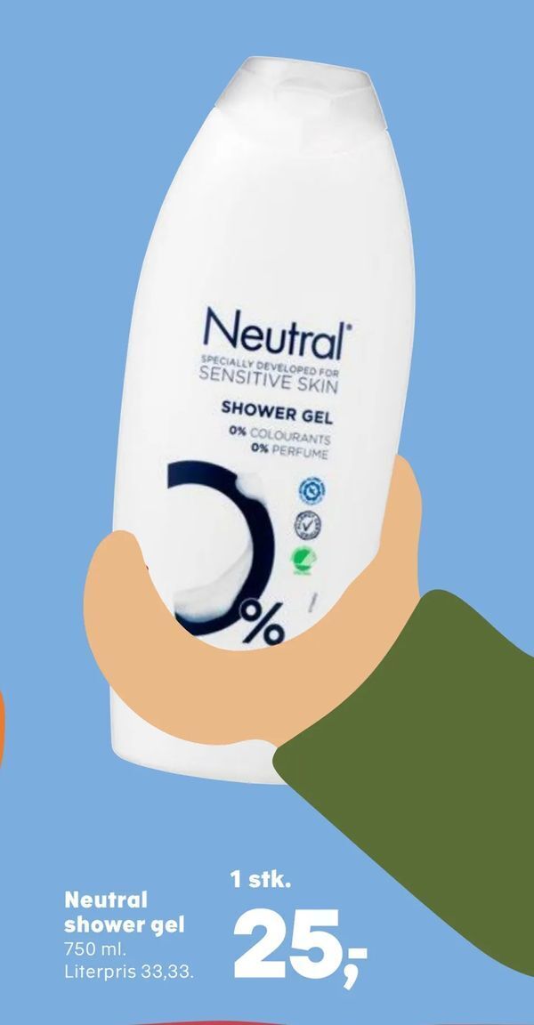 Neutral shower gel tilbud hos Kvickly