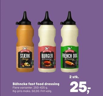 Kvickly Bähncke fast food dressing tilbud