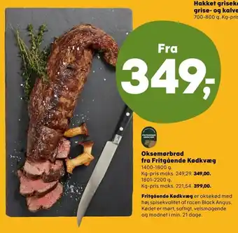 Kvickly Oksemørbrad fra Fritgående Kødkvæg tilbud