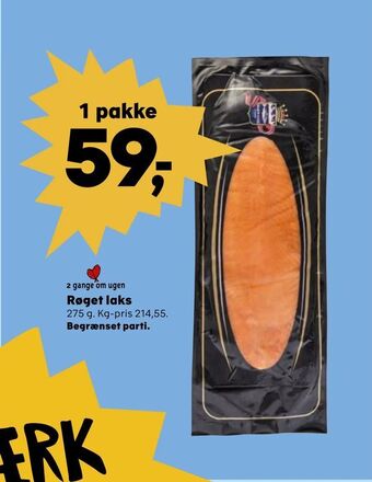 Kvickly Røget laks tilbud