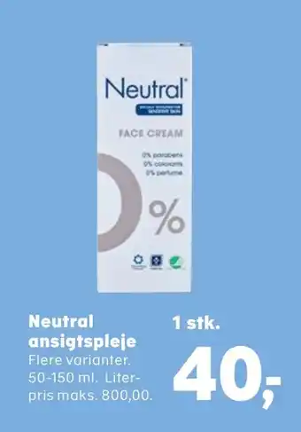 Kvickly Neutral ansigtspleje tilbud