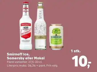 Kvickly Smirnoff Ice, Somersby eller Mokai tilbud