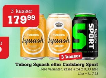 Poetzsch Padborg Tuborg Squash eller Carlsberg Sport tilbud