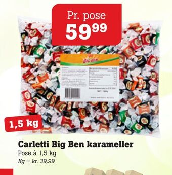 Poetzsch Padborg Carletti Big Ben karameller tilbud