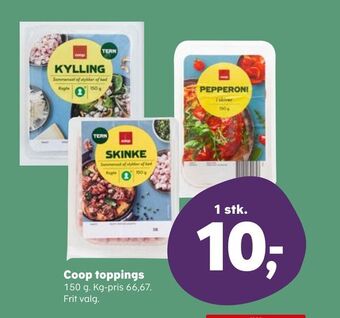 SuperBrugsen Coop toppings tilbud