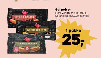 SuperBrugsen Gøl pølser tilbud