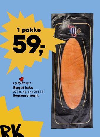 SuperBrugsen Røget laks tilbud