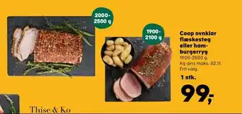 SuperBrugsen Coop ovnklar flæskesteg eller ham burgerryg tilbud