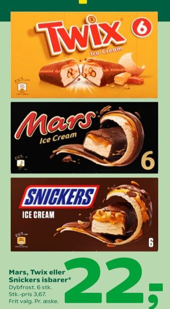 Coop 365 Snickers issnacks tilbud