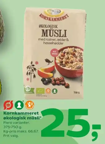 Coop 365 Kornkammeret müsli tilbud