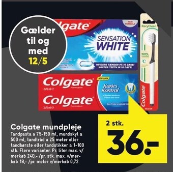 Bilka Colgate mundpleje 2 stk. tilbud