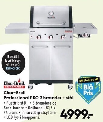 Bilka Char-Broil Professional PRO 3 brænder - stål tilbud