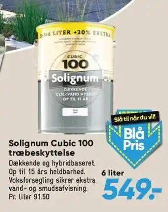 Bilka Solignum Cubic 100 træbeskyttelse 6 l. tilbud