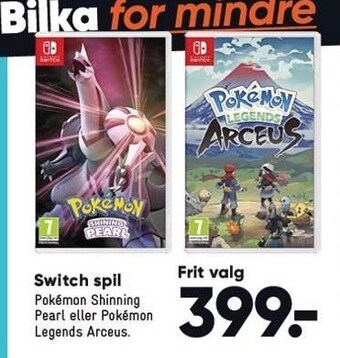 Bilka Switch spil tilbud