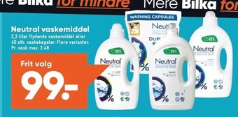 Bilka Neutral vaskemiddel tilbud