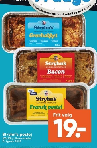 Bilka Stryhn's postej tilbud