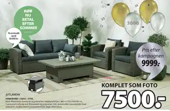 JYSK Jutlandia Vemb Bord + Sofa + Stol tilbud