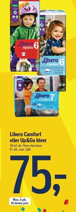 Føtex Libero Comfort eller Up&Go bleer tilbud