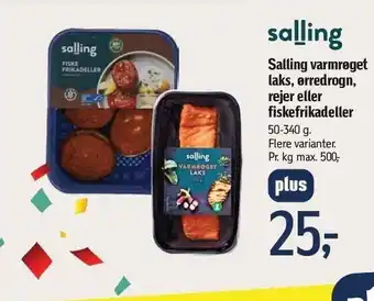 Føtex Salling varmrøget laks, ørredrogn, rejer el. fiskefrikadeller - Føtex Plus tilbud